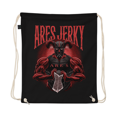 Ares Jerky Custom Organic Cotton Drawstring Bag